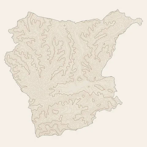 Hasparren : courbes de niveau