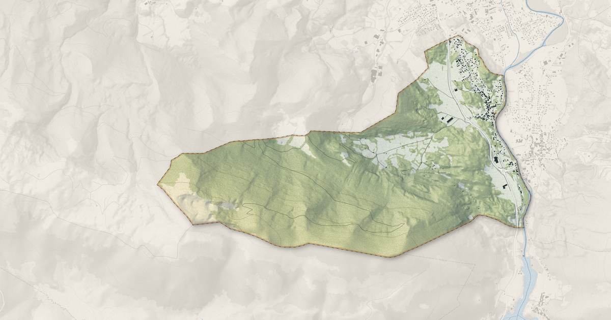 Portrait cartographique de Izeste : relief, eau, forêts, bâti et voies, calculés à partir des données de l'IGN
