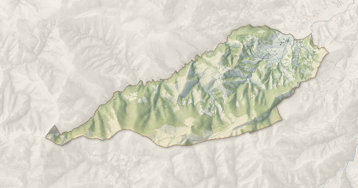 Portrait cartographique de Lacarry-Arhan-Charritte-de-Haut : relief, eau, forêts, bâti et voies, calculés à partir des données de l'IGN