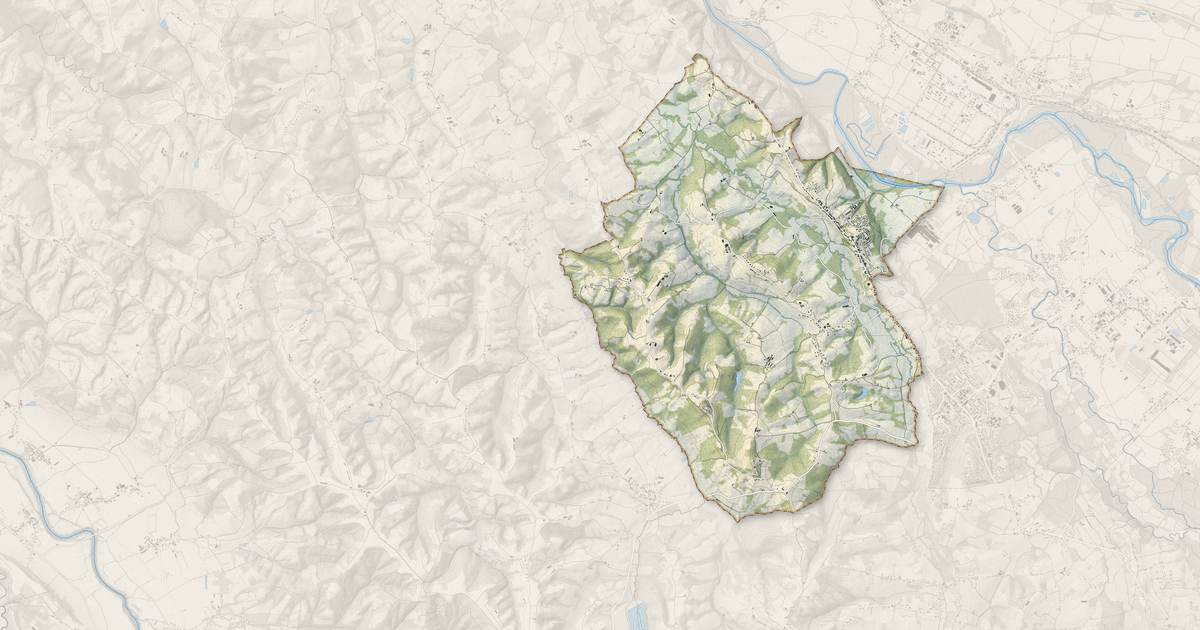 Portrait cartographique de Lagor : relief, eau, forêts, bâti et voies, calculés à partir des données de l'IGN