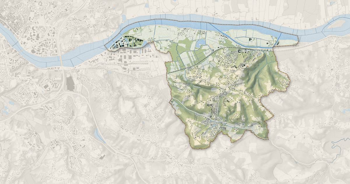 Portrait cartographique de Lahonce : relief, eau, forêts, bâti et voies, calculés à partir des données de l'IGN