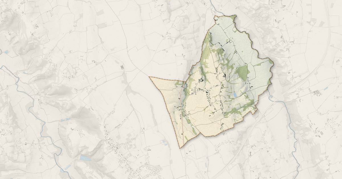 Portrait cartographique de Lalonquette : relief, eau, forêts, bâti et voies, calculés à partir des données de l'IGN