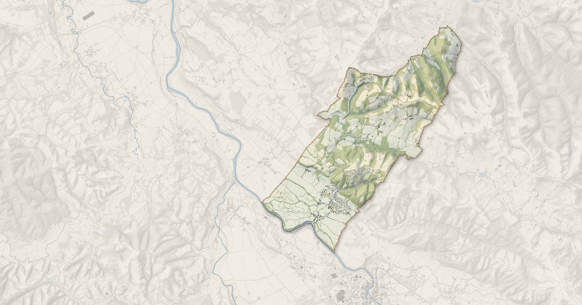 Portrait cartographique de Ledeuix : relief, eau, forêts, bâti et voies, calculés à partir des données de l'IGN
