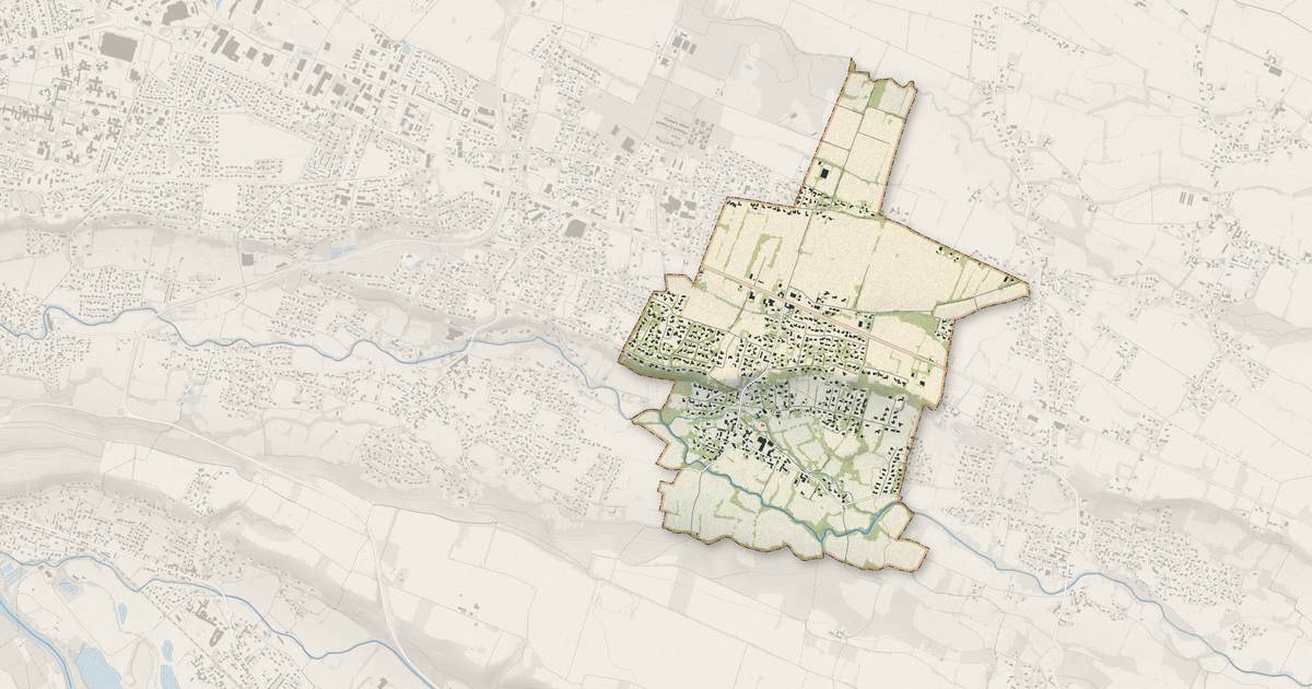 Portrait cartographique de Lée : relief, eau, forêts, bâti et voies, calculés à partir des données de l'IGN