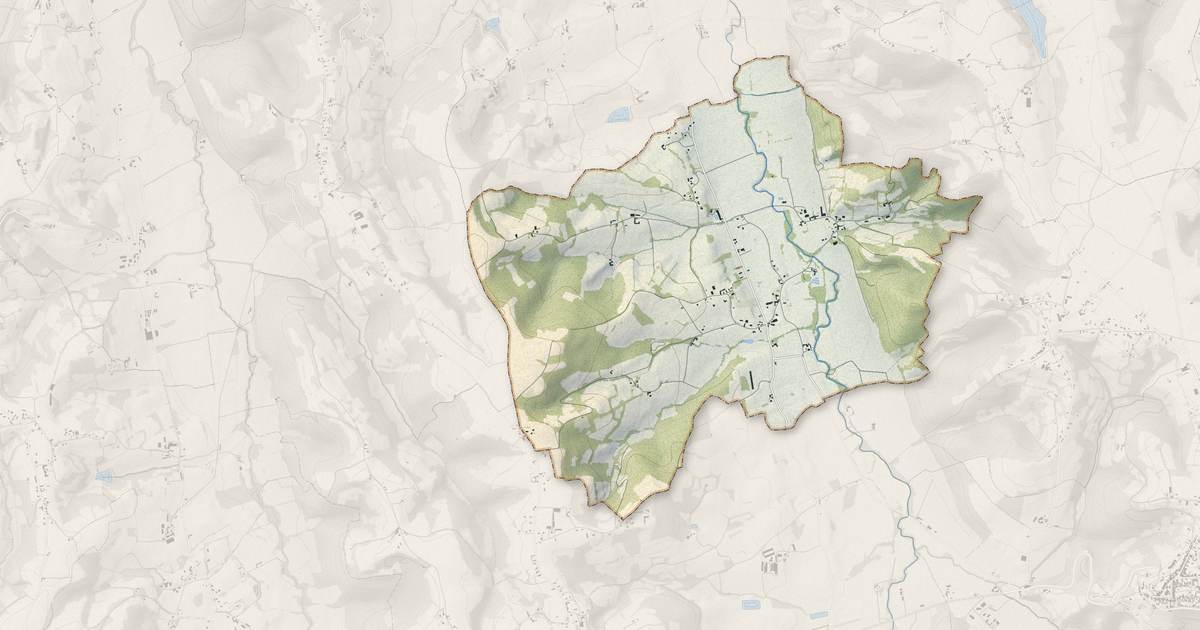 Portrait cartographique de Lespielle : relief, eau, forêts, bâti et voies, calculés à partir des données de l'IGN