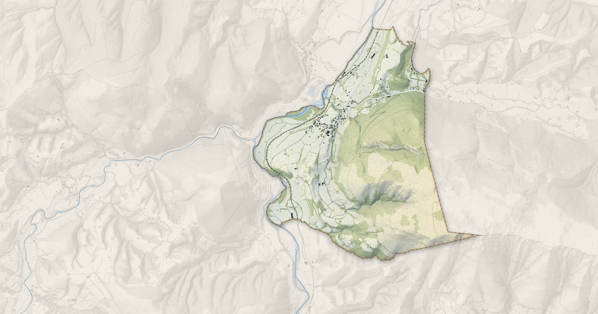 Portrait cartographique de Lurbe-Saint-Christau : relief, eau, forêts, bâti et voies, calculés à partir des données de l'IGN