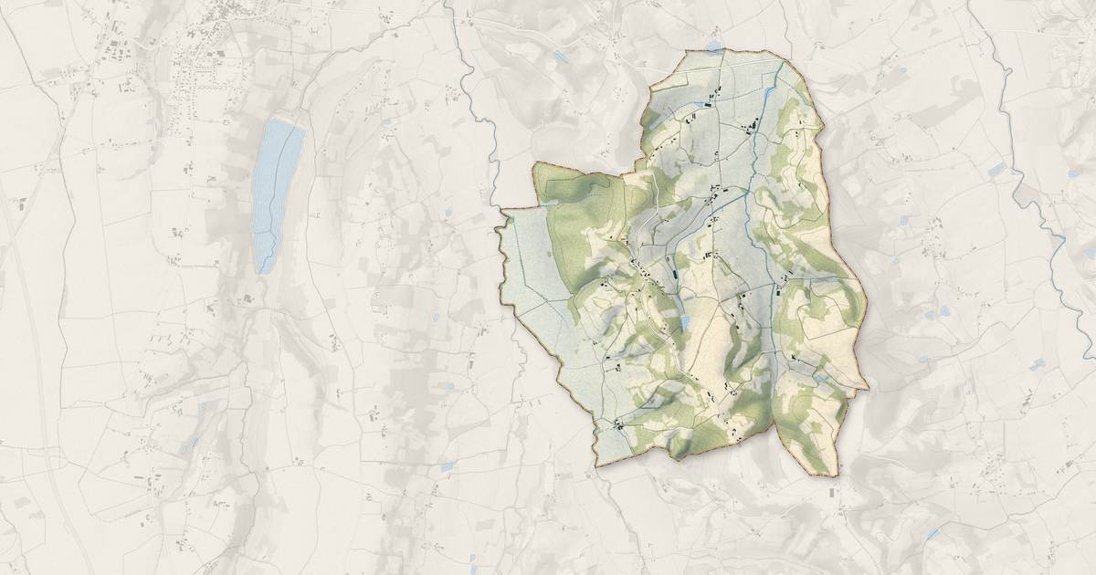 Portrait cartographique de Mascaraàs-Haron : relief, eau, forêts, bâti et voies, calculés à partir des données de l'IGN