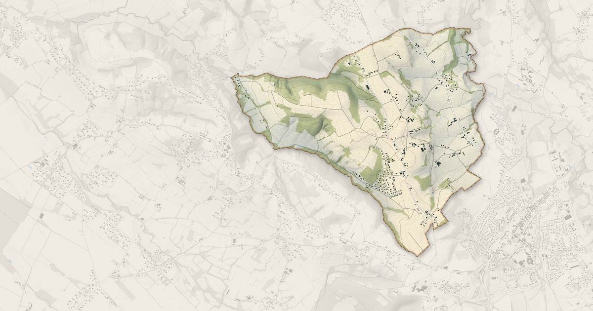Portrait cartographique de Maucor : relief, eau, forêts, bâti et voies, calculés à partir des données de l'IGN