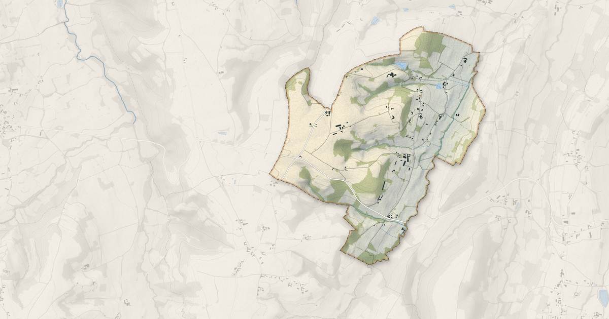 Portrait cartographique de Maure : relief, eau, forêts, bâti et voies, calculés à partir des données de l'IGN