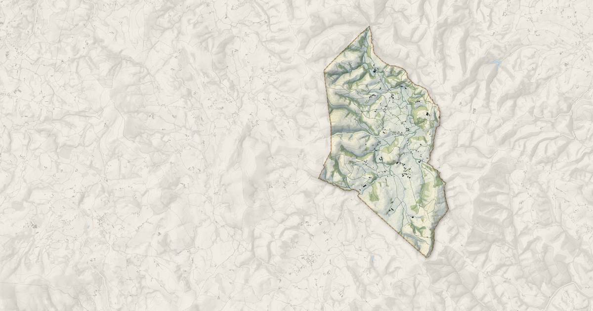 Portrait cartographique de Méharin : relief, eau, forêts, bâti et voies, calculés à partir des données de l'IGN