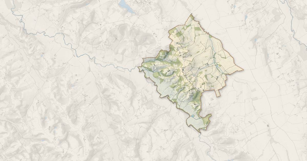 Portrait cartographique de Méracq : relief, eau, forêts, bâti et voies, calculés à partir des données de l'IGN