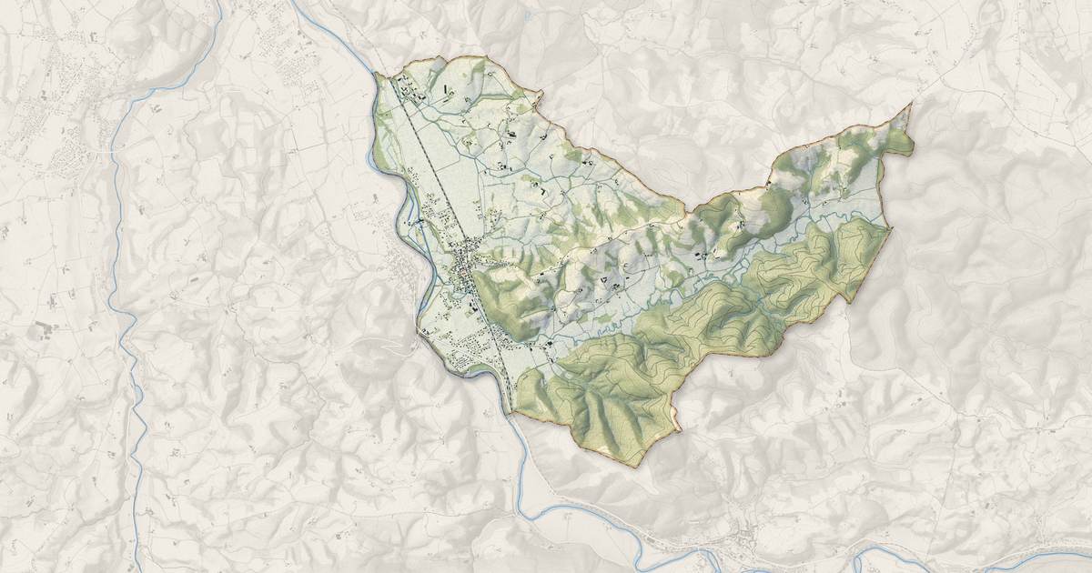 Portrait cartographique de Montaut : relief, eau, forêts, bâti et voies, calculés à partir des données de l'IGN