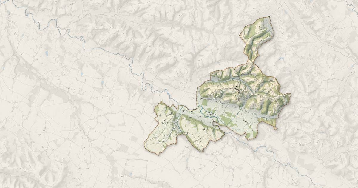 Portrait cartographique de Morlanne : relief, eau, forêts, bâti et voies, calculés à partir des données de l'IGN