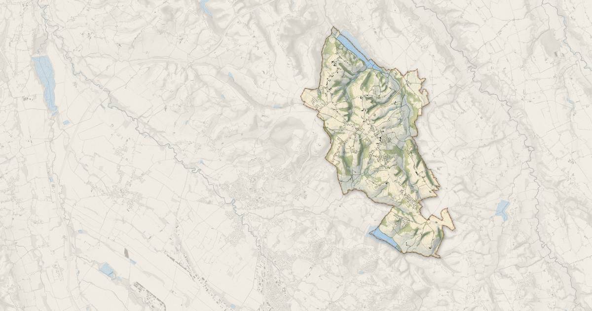 Portrait cartographique de Navailles-Angos : relief, eau, forêts, bâti et voies, calculés à partir des données de l'IGN