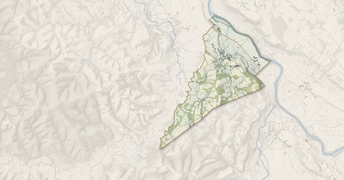 Portrait cartographique de Orin : relief, eau, forêts, bâti et voies, calculés à partir des données de l'IGN