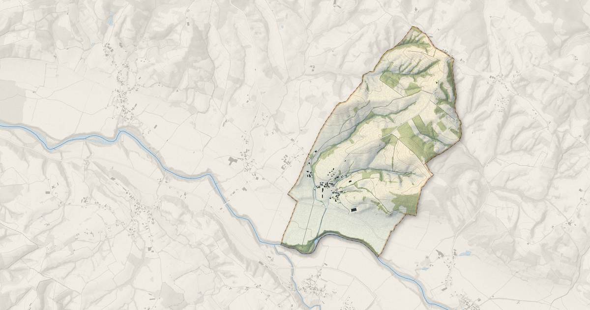 Portrait cartographique de Ossenx : relief, eau, forêts, bâti et voies, calculés à partir des données de l'IGN