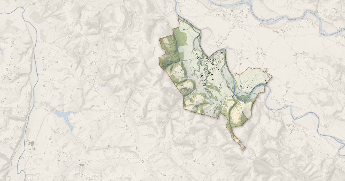 Portrait cartographique de Osserain-Rivareyte : relief, eau, forêts, bâti et voies, calculés à partir des données de l'IGN