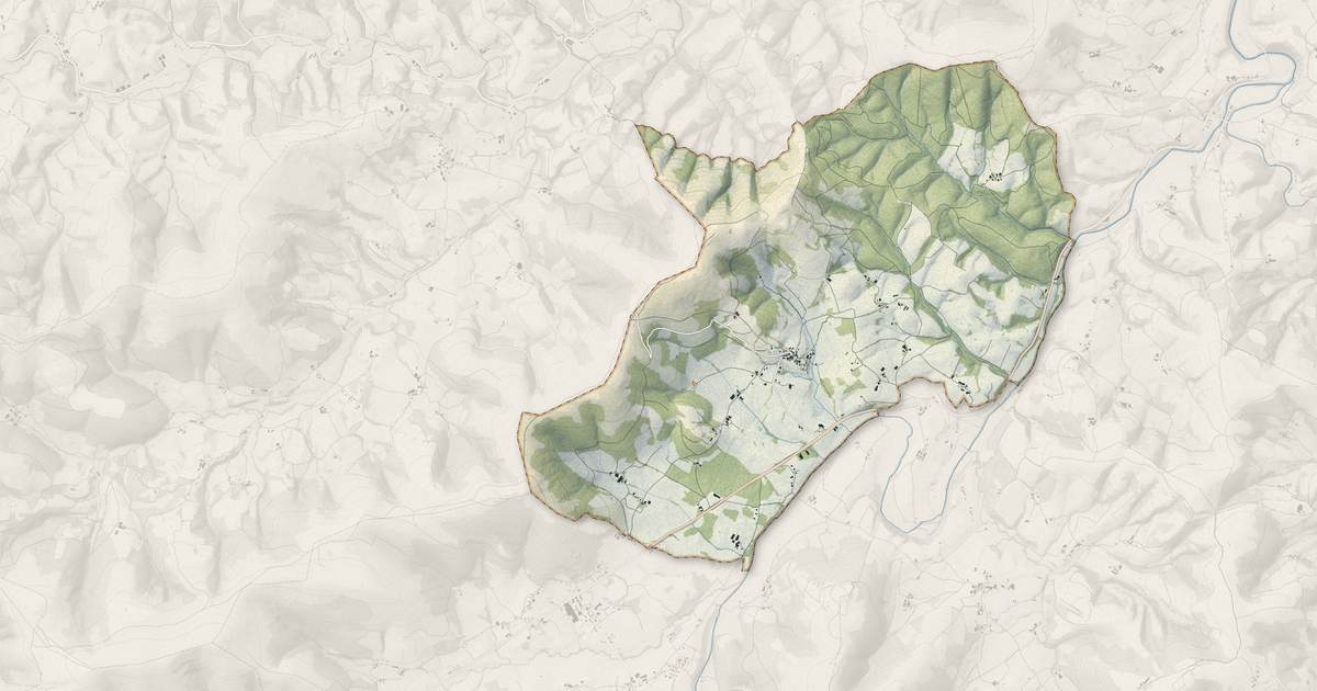 Portrait cartographique de Ostabat-Asme : relief, eau, forêts, bâti et voies, calculés à partir des données de l'IGN
