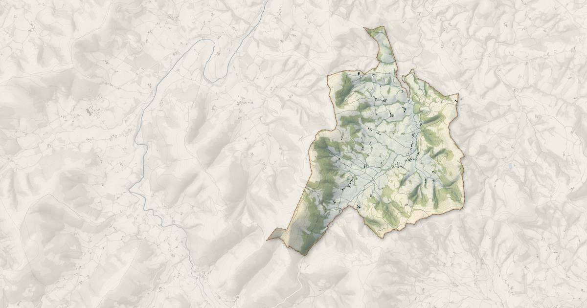 Portrait cartographique de Pagolle : relief, eau, forêts, bâti et voies, calculés à partir des données de l'IGN