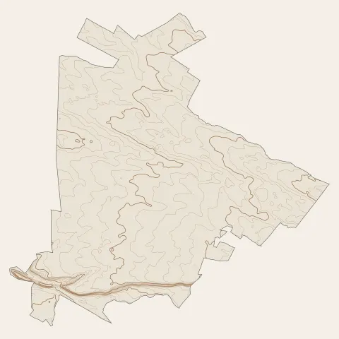 Pau : courbes de niveau