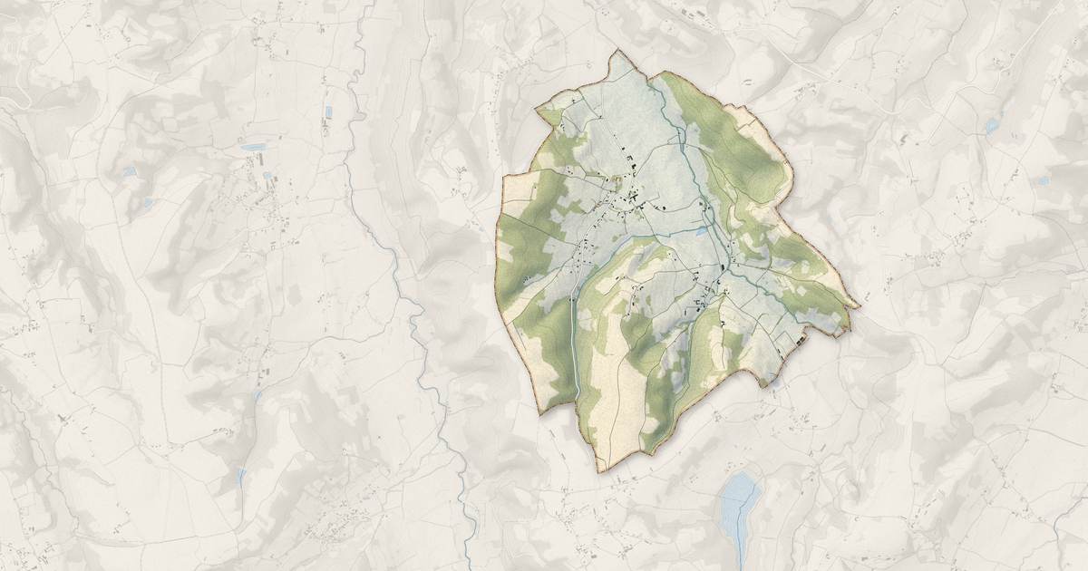 Portrait cartographique de Peyrelongue-Abos : relief, eau, forêts, bâti et voies, calculés à partir des données de l'IGN