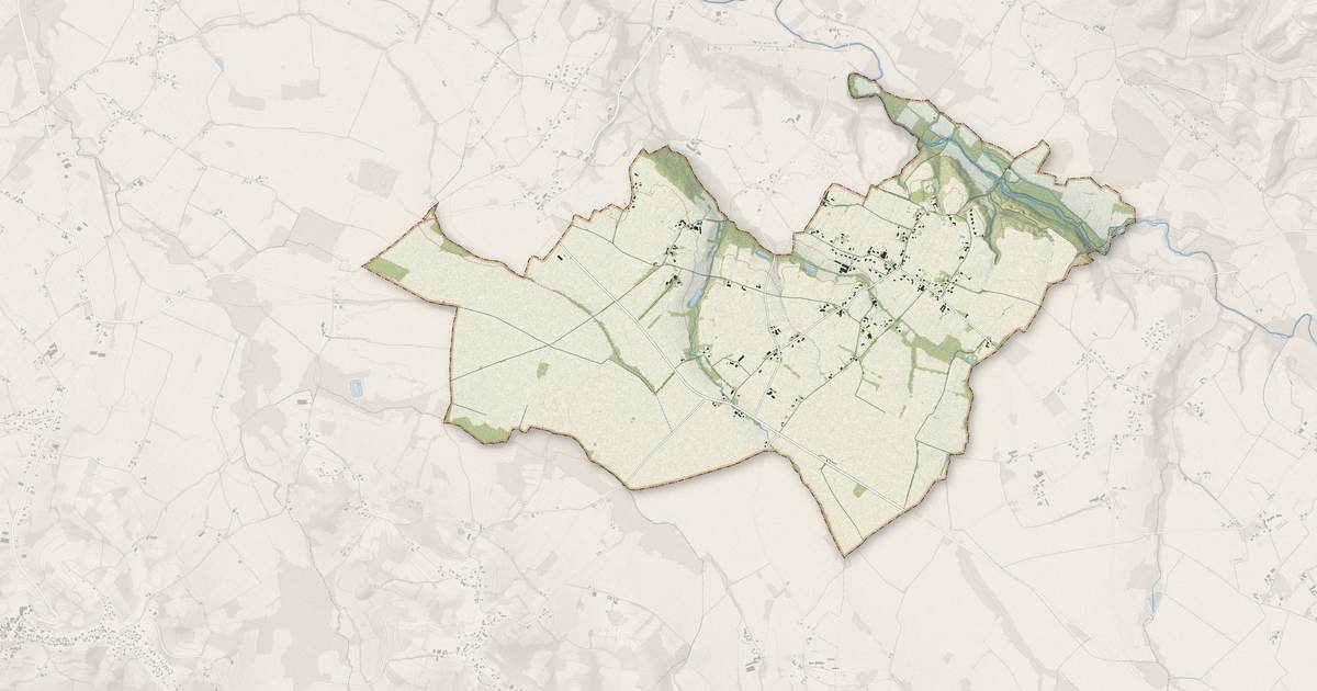 Portrait cartographique de Pomps : relief, eau, forêts, bâti et voies, calculés à partir des données de l'IGN
