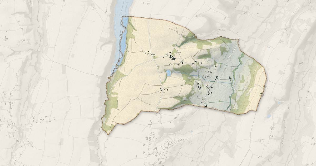 Portrait cartographique de Ponson-Debat-Pouts : relief, eau, forêts, bâti et voies, calculés à partir des données de l'IGN