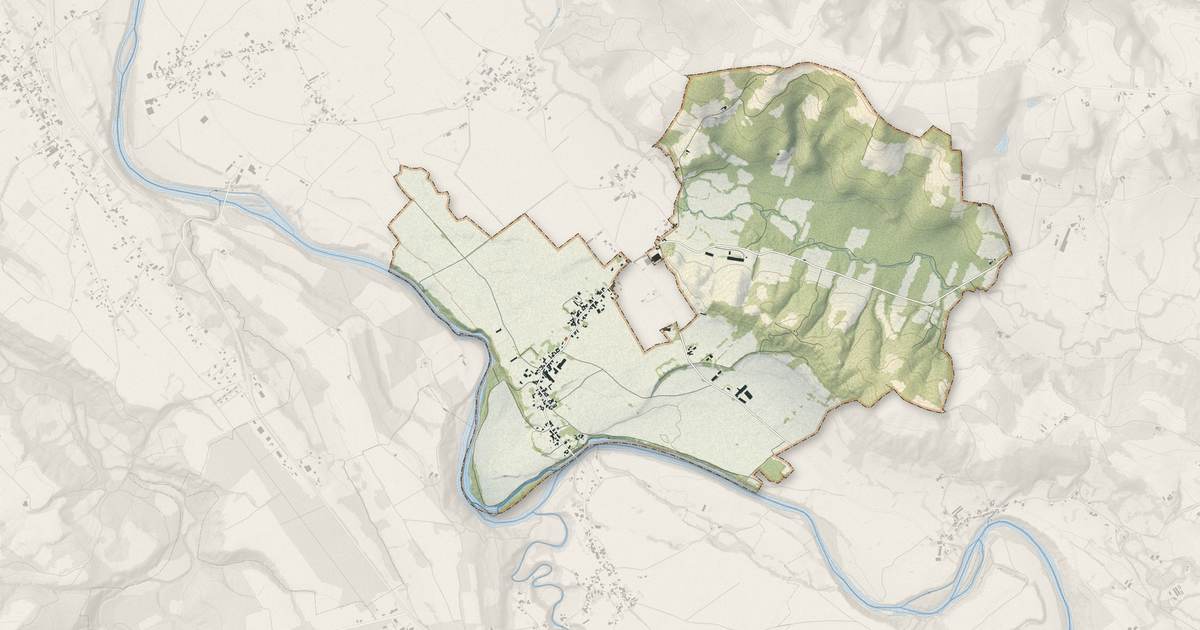 Portrait cartographique de Préchacq-Navarrenx : relief, eau, forêts, bâti et voies, calculés à partir des données de l'IGN