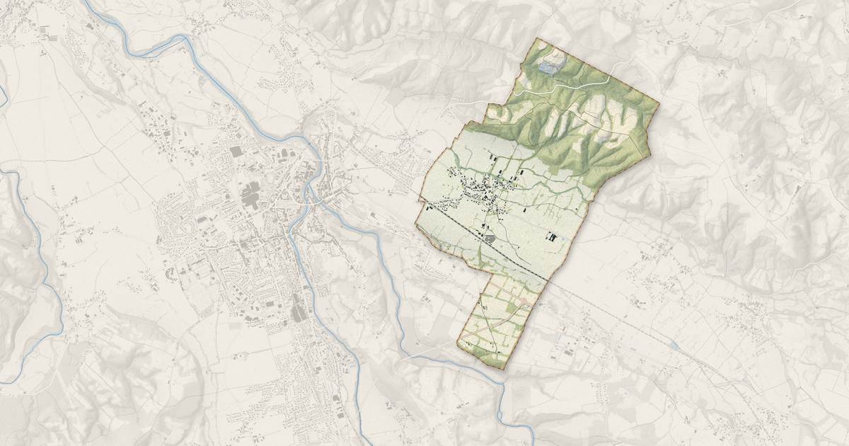 Portrait cartographique de Précilhon : relief, eau, forêts, bâti et voies, calculés à partir des données de l'IGN