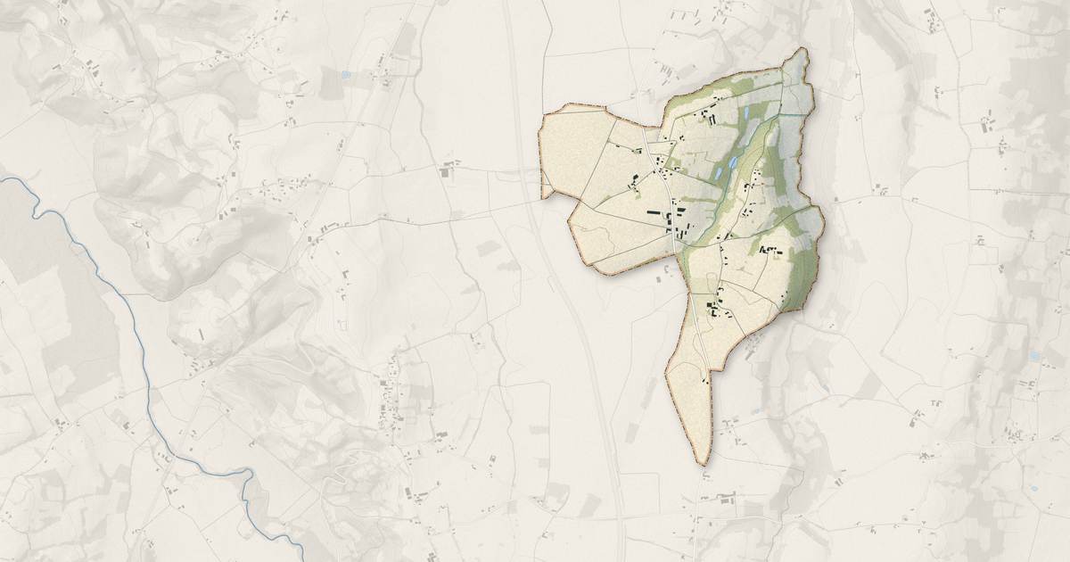 Portrait cartographique de Ribarrouy : relief, eau, forêts, bâti et voies, calculés à partir des données de l'IGN