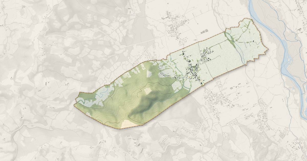 Portrait cartographique de Saint-Abit : relief, eau, forêts, bâti et voies, calculés à partir des données de l'IGN