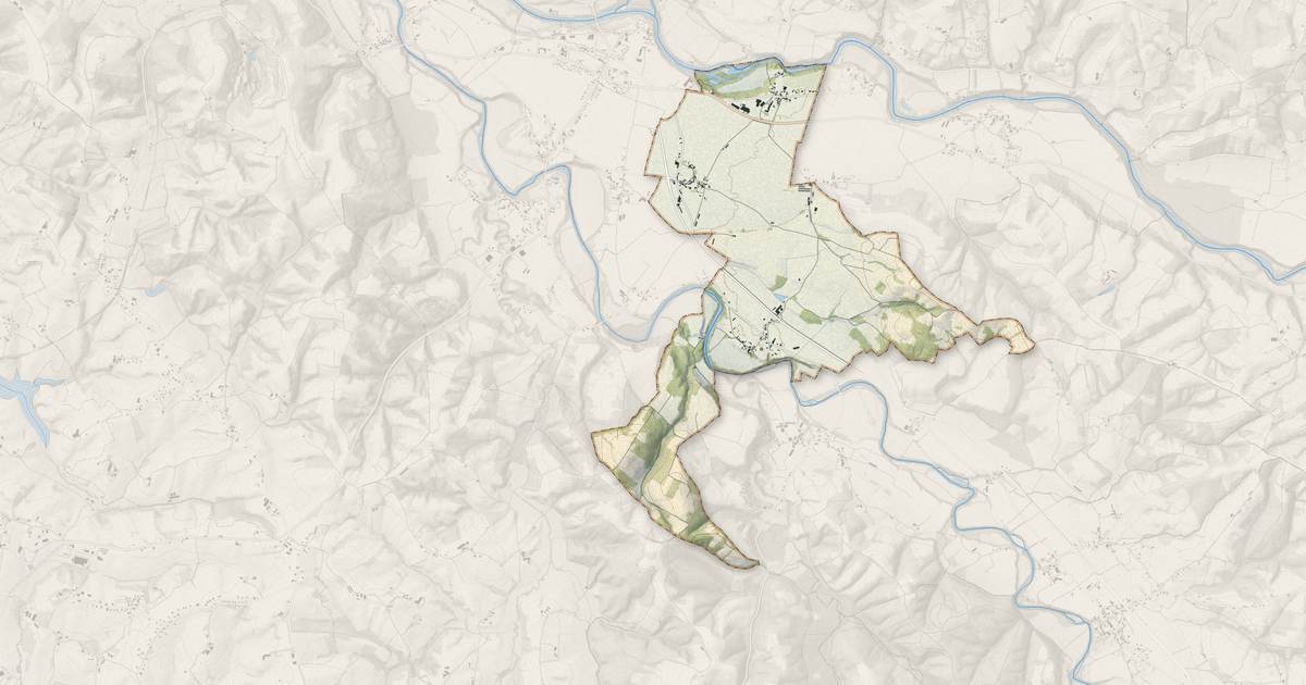 Portrait cartographique de Saint-Gladie-Arrive-Munein : relief, eau, forêts, bâti et voies, calculés à partir des données de l'IGN