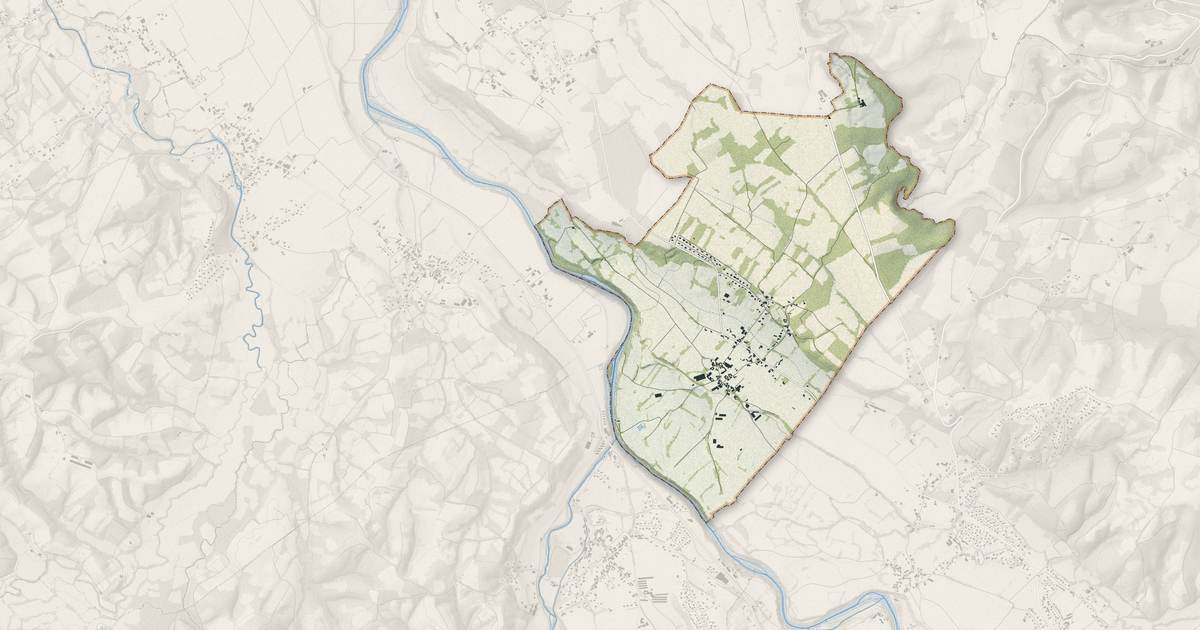 Portrait cartographique de Verdets : relief, eau, forêts, bâti et voies, calculés à partir des données de l'IGN