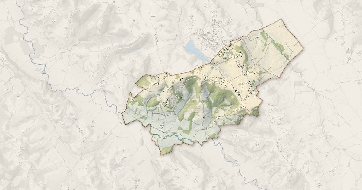 Portrait cartographique de Vignes : relief, eau, forêts, bâti et voies, calculés à partir des données de l'IGN