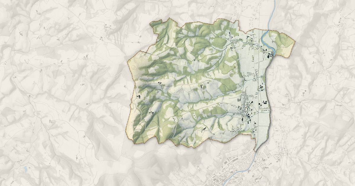 Portrait cartographique de Viodos-Abense-de-Bas : relief, eau, forêts, bâti et voies, calculés à partir des données de l'IGN