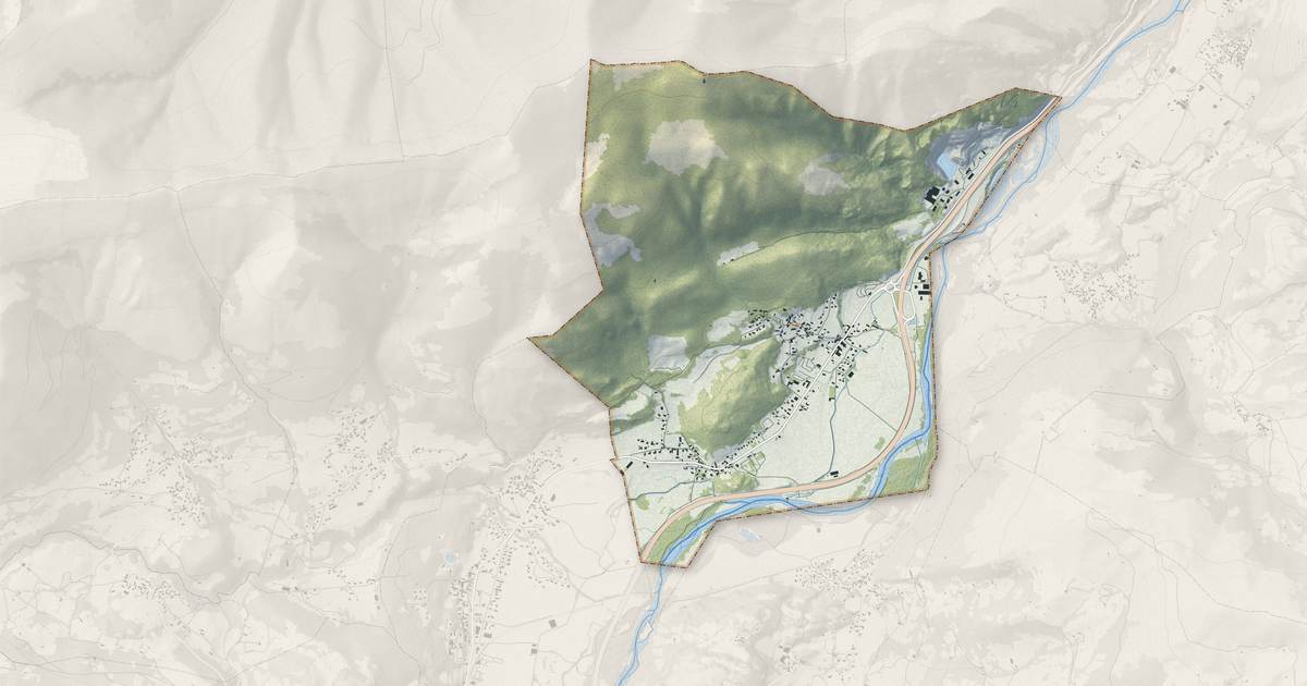 Portrait cartographique de Agos-Vidalos : relief, eau, forêts, bâti et voies, calculés à partir des données de l'IGN