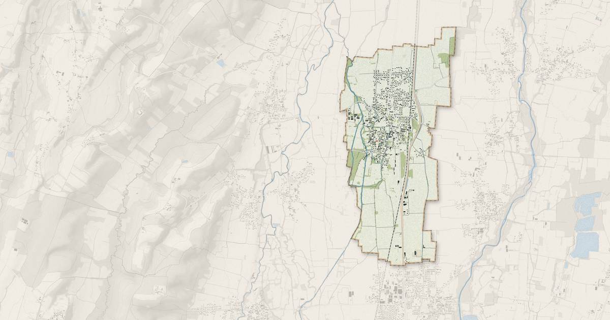 Portrait cartographique de Andrest : relief, eau, forêts, bâti et voies, calculés à partir des données de l'IGN