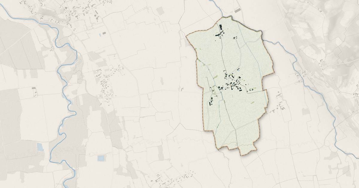 Portrait cartographique de Ansost : relief, eau, forêts, bâti et voies, calculés à partir des données de l'IGN