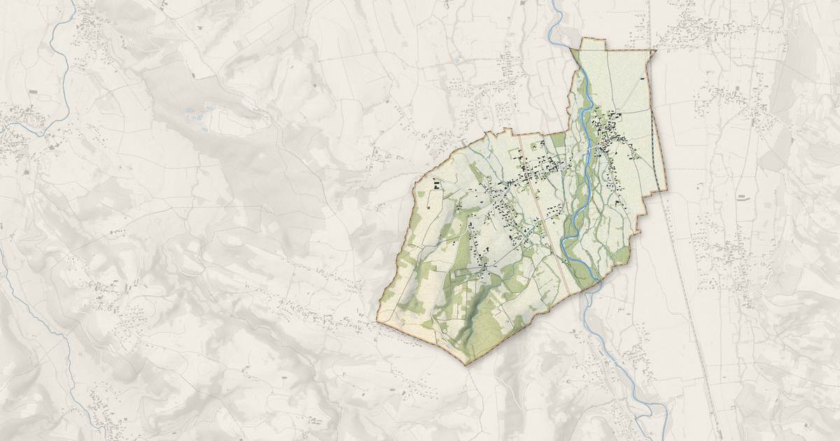 Portrait cartographique de Arcizac-Adour : relief, eau, forêts, bâti et voies, calculés à partir des données de l'IGN