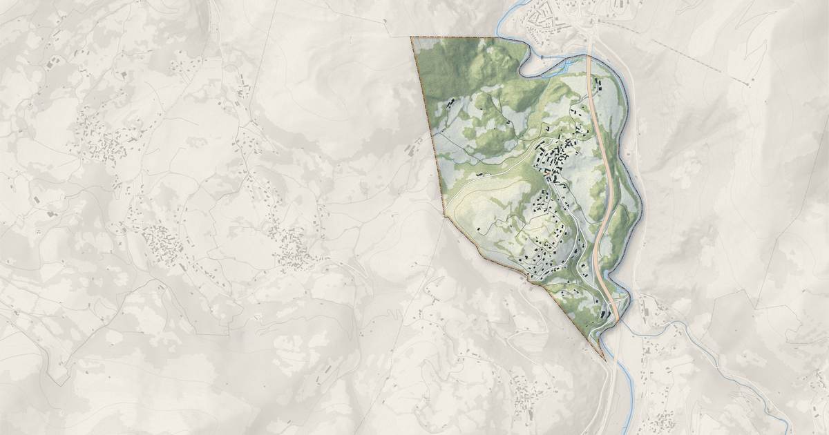 Portrait cartographique de Aspin-en-Lavedan : relief, eau, forêts, bâti et voies, calculés à partir des données de l'IGN