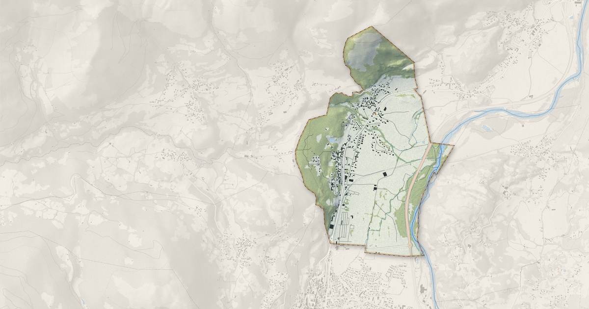 Portrait cartographique de Ayzac-Ost : relief, eau, forêts, bâti et voies, calculés à partir des données de l'IGN