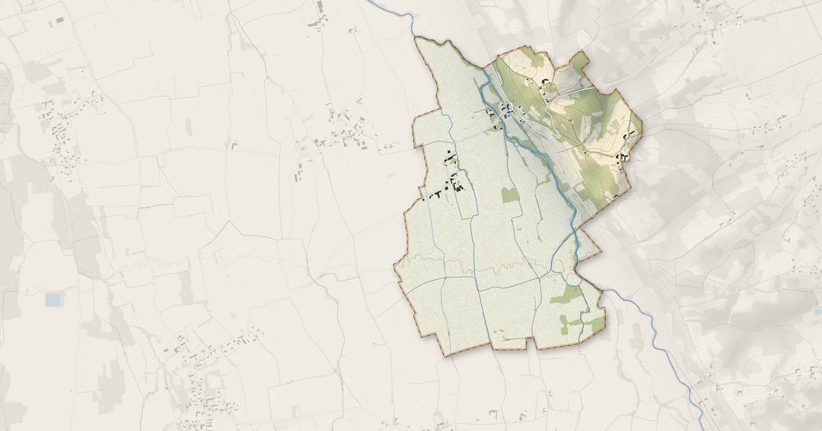 Portrait cartographique de Barbachen : relief, eau, forêts, bâti et voies, calculés à partir des données de l'IGN