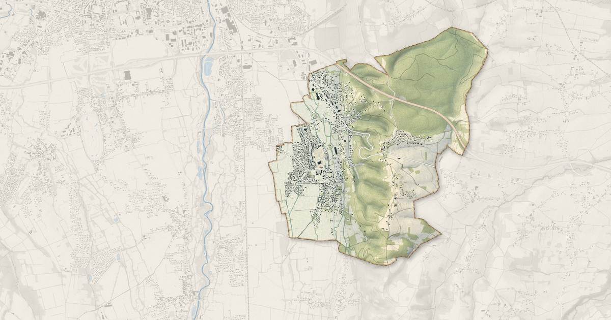 Portrait cartographique de Barbazan-Debat : relief, eau, forêts, bâti et voies, calculés à partir des données de l'IGN