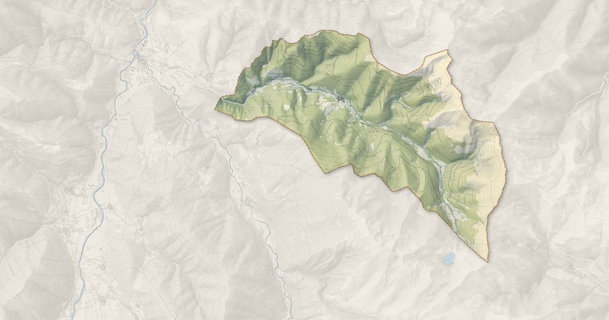 Portrait cartographique de Bareilles : relief, eau, forêts, bâti et voies, calculés à partir des données de l'IGN
