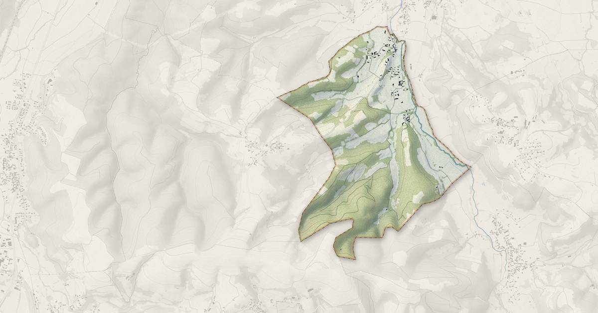 Portrait cartographique de Barry : relief, eau, forêts, bâti et voies, calculés à partir des données de l'IGN