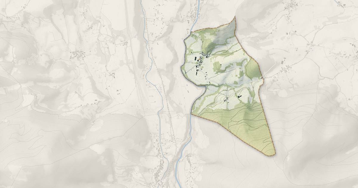 Portrait cartographique de Bazus-Neste : relief, eau, forêts, bâti et voies, calculés à partir des données de l'IGN