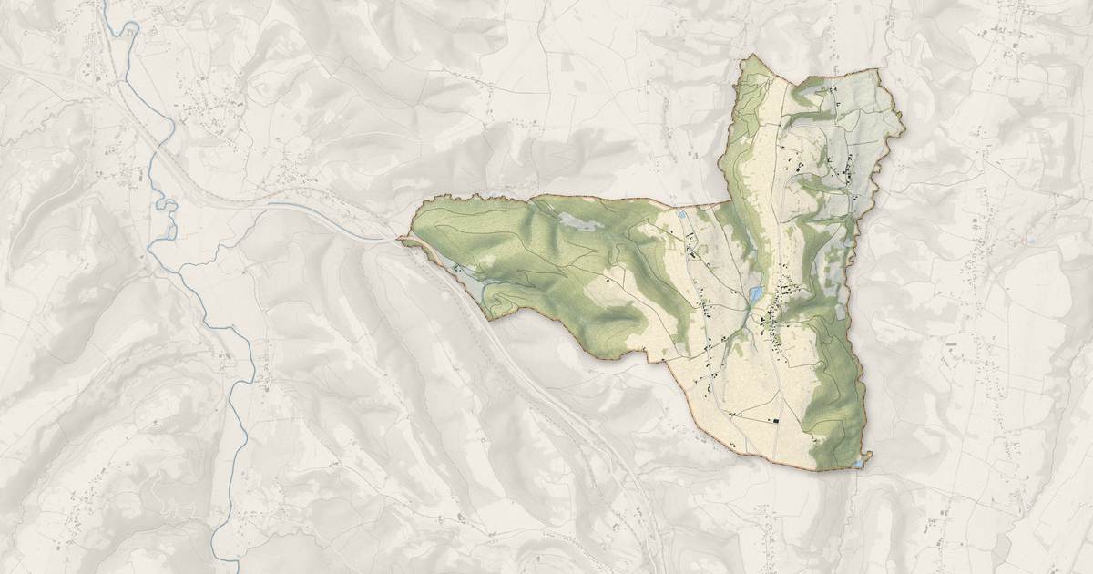 Portrait cartographique de Bégole : relief, eau, forêts, bâti et voies, calculés à partir des données de l'IGN