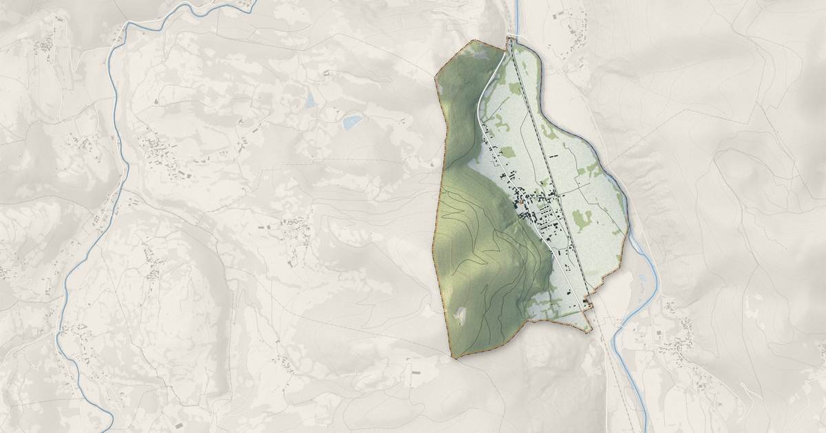 Portrait cartographique de Bertren : relief, eau, forêts, bâti et voies, calculés à partir des données de l'IGN