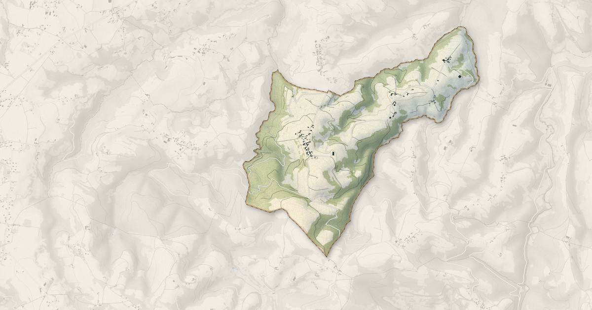 Portrait cartographique de Bettes : relief, eau, forêts, bâti et voies, calculés à partir des données de l'IGN