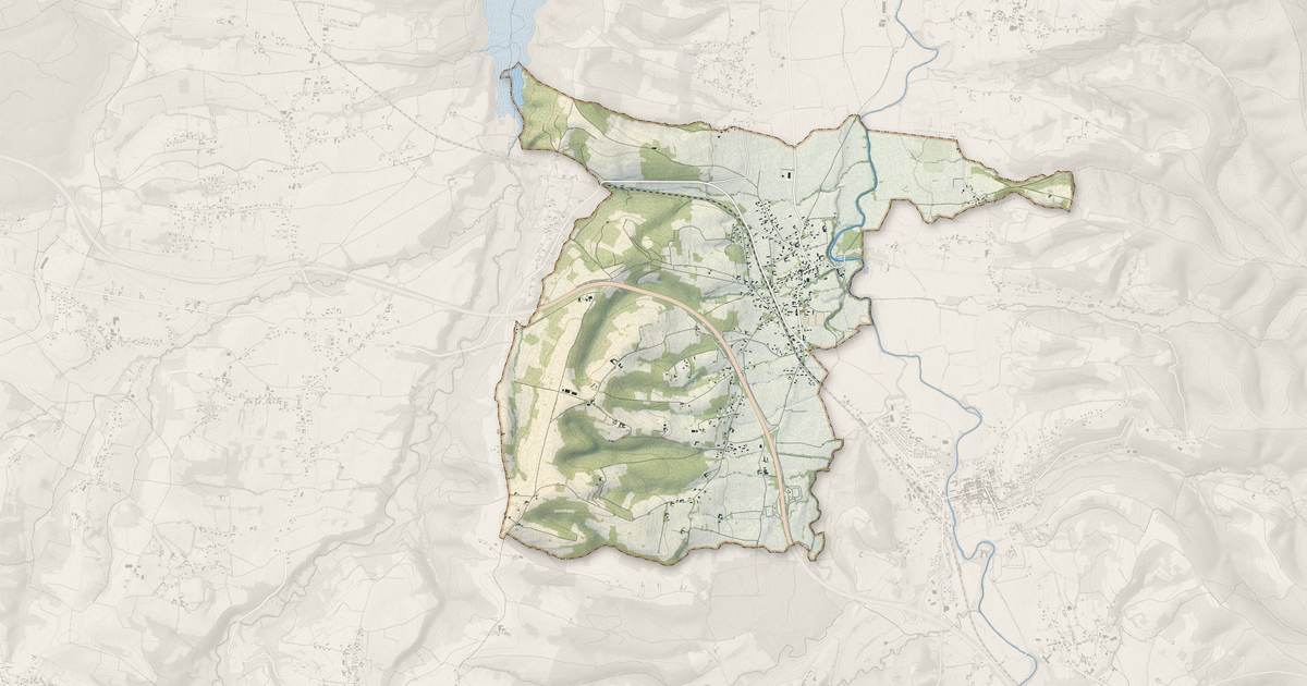 Portrait cartographique de Bordes : relief, eau, forêts, bâti et voies, calculés à partir des données de l'IGN